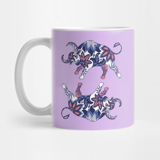 Paisley Oxen (Lilac Palette) Mug